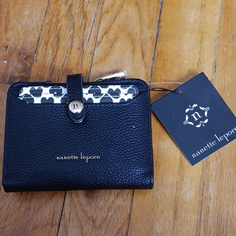 Nanette Lepore Black Wallet W Removeable Card Holder NWT - Picture 1 of 5
